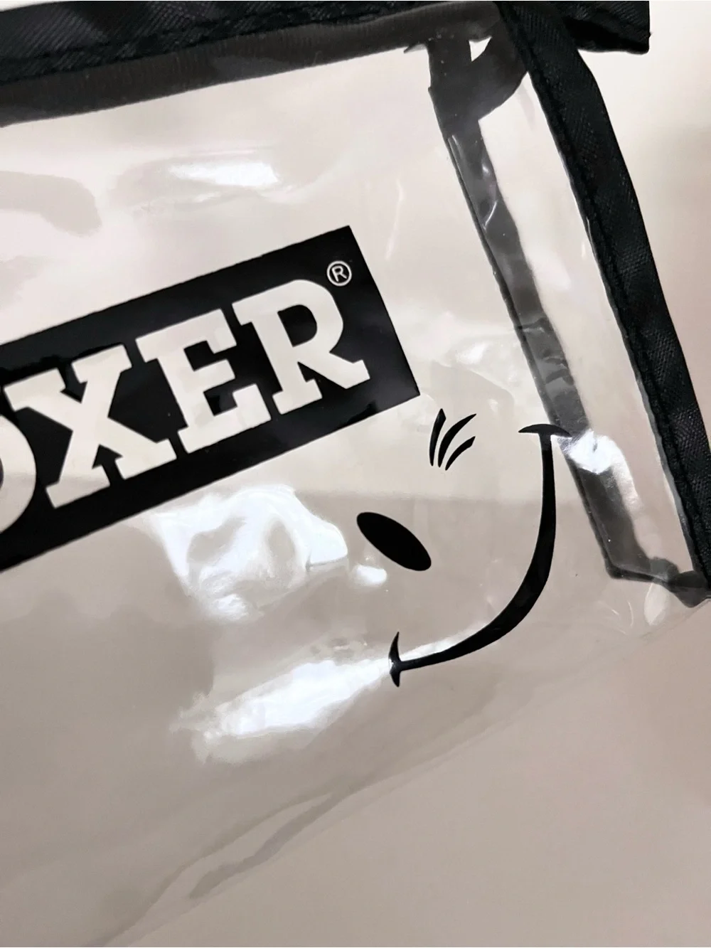Joe boxer clear zippy pouch